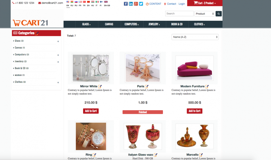 thumbCart21 RedShop Template