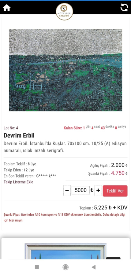 thumbMüzayede Takvimi
